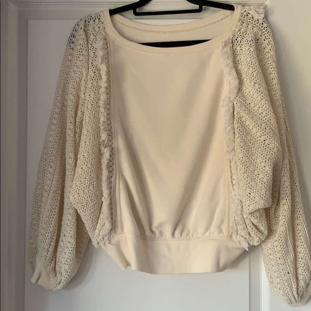 Free people sweater knit sleeves
